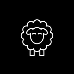 Line icon sheep side