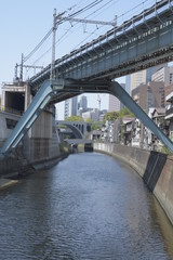 御茶ノ水付近の神田川と鉄橋