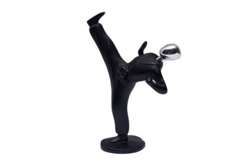 black karate or kunfu trophy,statue kicking up