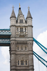 Fototapeta na wymiar Tower bridge detailed photo of tower architecture