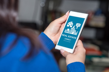 Real estate concept on a smartphone