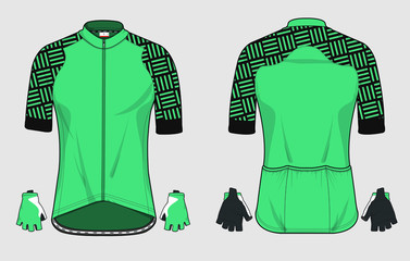 Cycling jersey uniform a vector template design 