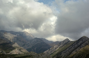 mount rumia in montenegro in the clouds