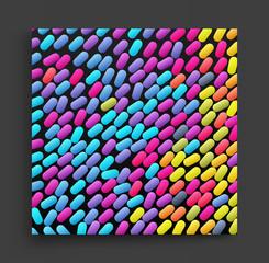 Abstract background with color ovals. Vector illustration.