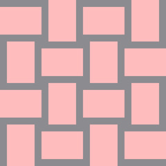 Interlacing Lines Maze Lattice. Ethnic Monochrome Texture. Seamless pink and grey pattern