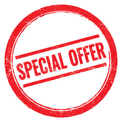 SPECIAL OFFER red grungy round stamp sign.