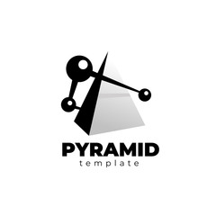 Pyramid logo and spheres link