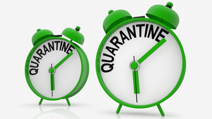 Alarm clock with quarantine concept