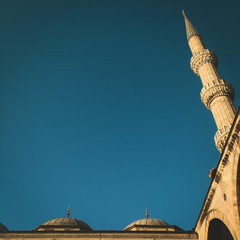 Fototapeta na wymiar mosque in istanbul turkey under the sky