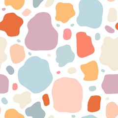 Seamless pattern with modern color doodle shapes.