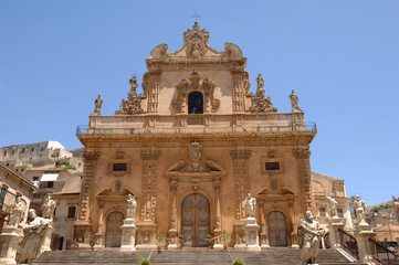 Obraz premium Italy Sicily Modica, 07/06/2007: The Duomo of San Pietro