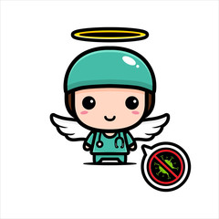 vector design doctor is a savior angel