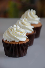 Coffee cupcake prepared with a special presentation.