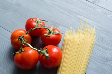 Products at home. Food delivery. Natural vegetables. Background for menu, food store, website with delivery products.