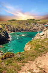 Obraz premium Beuzec- Cap-Sizun. La pointe de Kastel Koz. Finistère. Bretagne 