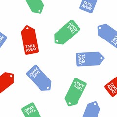 Vector Isolated Take Away Seamless Pattern Background or Wallpaper