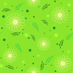 Sunny summer flowers blossom vector seamless texture
