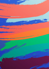 Obraz premium Hand drawn colorful oil painting abstract modern art background design for book cover, flyer, presentation, brochure, banner, poster, cover etc. vector illustration.