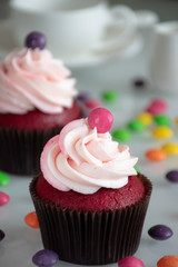 Fruit cup cakes prepared with a special presentation.
