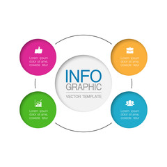 Vector iInfographic template for business, presentations, web design, 4 options.