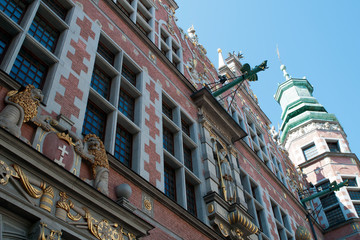 Gdansk Poland, facade of the The Old Arsenal building
