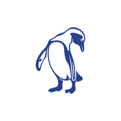 Penguin bird logo design vector. Icon Symbol. Template Illustration