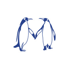 Fototapeta premium Penguin bird logo design vector. Icon Symbol. Template Illustration