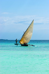 Zanzibar Tanzania 14/08/2010:  Zanzibar wooden boat