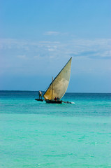 Zanzibar Tanzania 14/08/2010:  Zanzibar wooden boat