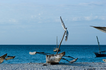 Zanzibar Tanzania 14/08/2010:  Zanzibar wooden boat