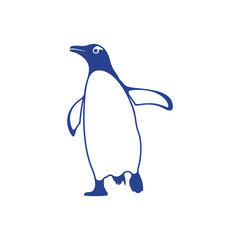 Penguin bird logo design vector. Icon Symbol. Template Illustration