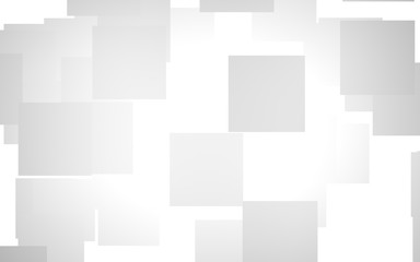 White abstract background. Misty backdrop with grey squares. 3D illustration