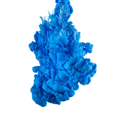 Obraz premium Ink in water. Splash acrilyc paint mixing. Multicolored liquid dye. Abstract sculpture background color