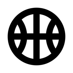 Basket ball icon with black color