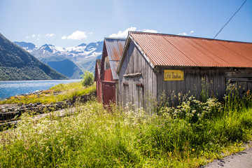 Fototapeta na wymiar June, 2019 - Standaldalen Valley in the Sunnmore Alps, More og Romsdal, Norway.