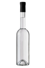 Liquor bottle on white