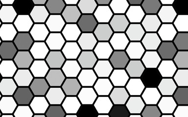 White honeycomb with a gradient color. Isometric geometry. 3D illustration