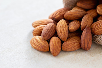 Almond seeds Top food for health Cereal grain that has many properties