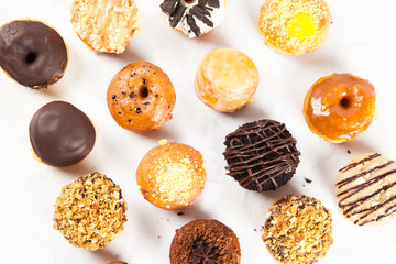 Mini assorted flavours donuts group