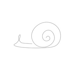 Snail animal silhouette vector illustration