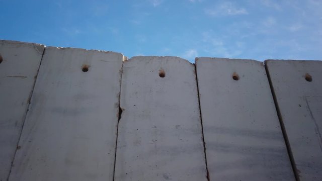 concrete wall on the israeli side gaza border