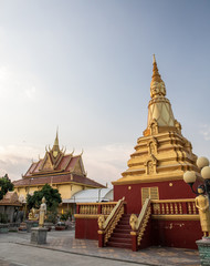 Dei Doh Pagoda, a Buddhist temple of Kampong Cham, Cambodia