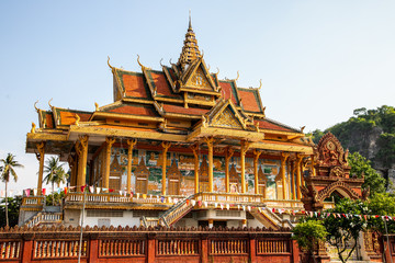Phnom Sampow Pagoda, a buddhist temple of Battambang, Cambodia