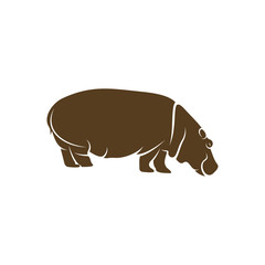Hippopotamus logo design vector. Icon Symbol. Template Illustration