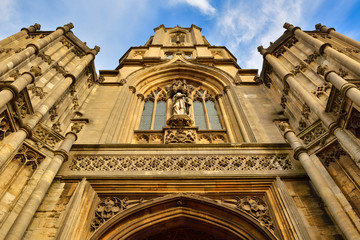 Obraz premium Tom Tower, Low Angle, Christ Church College, Oxford, England, United Kingdom