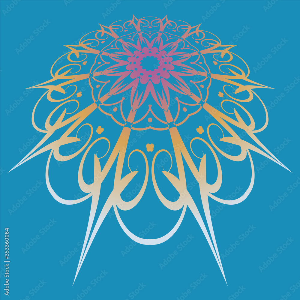 Poster jpeg illustration is a rich background. abstract background. rounded line geometric shapes. radial b