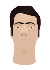Man face portrait. vector illustration