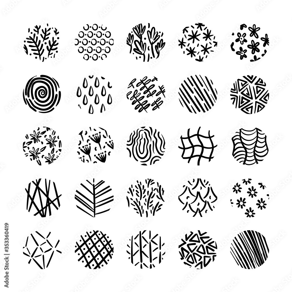 Poster bundle of organic patterns set