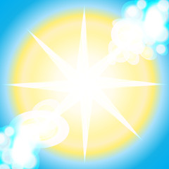 Bright Sun Rays Background. Jpeg sunny illustration
