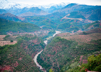 Fototapeta na wymiar scenic valley view from Atlas